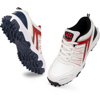 Kg Boost Cricket Shoe For Men, Light Weight (White Red, 11)