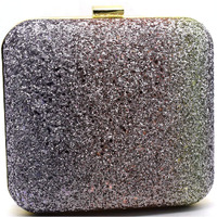 Tooba Handicraft Hand Embroidered Box Clutch Bag Purse For Bridal, Casual, Wedding Bag For Women & Girls (Metallic Multi)