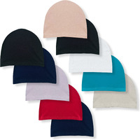 Yuv Unisex 95% Cotton 5% Lycra Multicolor Skull Cap (Pack Of 10)