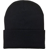 Digital Shopee Unisex's Beanie Hat (Ds-Free-Size-Cap_Black
