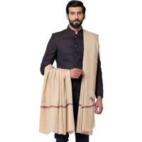 Weavers Villa Men's Embroided Border Kunj Pure Wool Lohi/Woollen Shawl, 125Cm X 250Cm