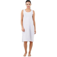 Happy Bunny Full Knee Length Cotton Camisole Inner Long Slip For Women - Firm Notstretchable Slip Lining For Kurti And Chickankari Suits/Tops - Suits Summer And Winter