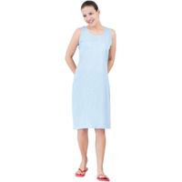 Happy Bunny Full Knee Length Cotton Camisole Inner Long Slip For Women - Firm Notstretchable Slip Lining For Kurti And Chickankari Suits/Tops - Suits Summer And Winter