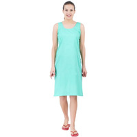 Happy Bunny Full Knee Length Cotton Camisole Inner Long Slip For Women - Firm Notstretchable Slip Lining For Kurti And Chickankari Suits/Tops - Suits Summer And Winter
