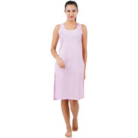 Happy Bunny Full Knee Length Cotton Camisole Inner Long Slip For Women - Firm Notstretchable Slip Lining For Kurti And Chickankari Suits/Tops - Suits Summer And Winter