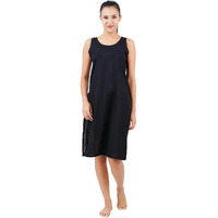 Happy Bunny Full Knee Length Cotton Camisole Inner Long Slip For Women - Firm Notstretchable Slip Lining For Kurti And Chickankari Suits/Tops - Suits Summer And Winter