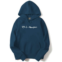 Adro Men's Cotton Neck Hooded Sweatshirt (H20-M-Mom-Sb_Teal_Xl)