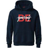 Adro Men's Cotton Neck Hooded Sweatshirt (H20-M-Byo-Nb_Navy_2Xl)