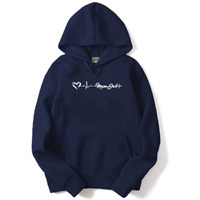 Adro Men's Cotton Neck Hooded Sweatshirt (H20-M-Mom-Nb_Navy_2Xl)