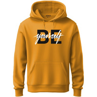 Adro Men's Cotton Neck Hooded Sweatshirt (H20-M-Byo-Mu_Mustard_2Xl)