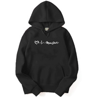 Adro Men's Cotton Neck Hooded Sweatshirt (H20-M-Mom-Bl_Black_2Xl)