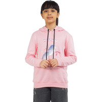 Real Basics Girls Cotton Hooded Regular Sweatshirt(Rb-Ghood-P1-1516-Pink_Multicolor_15-16 Years)