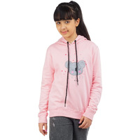 Real Basics Girls Cotton Hooded Regular Fit Sweatshirt (Rb-Ghood-P1-1314-Bear_Multicolor_13-14 Years)