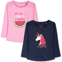 Real Basics Girls Regular Fit Full Sleeves Tshirt (Rb-G-Ftop-P2-1516-S3_Fba_Multicolour_15-16 Years)