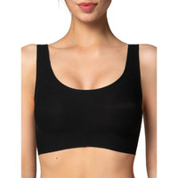 Yvette Women's 67% Polyamide 33% Elastane Padded, With Removable Pads Wire Free Seamless Bra Black