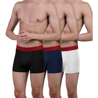 Freecultr Men's Underwear Anti Bacterial Micromodal Airsoft Trunk - Non Itch No Chaffing Sweat Proof (Royal Black, Royal Blue, Royal White) - Pack Of 3, 100% Try On Guarantee - Made In Bharat