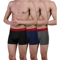 Freecultr Men's Underwear Anti Bacterial Micromodal Airsoft Trunk - Non Itch No Chaffing Sweat Proof (Royal Black, Royal Blue, Royal Grey) - Pack Of 3, 100% Try On Guarantee - Made In Bharat