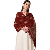 Pashmoda Women Firdousi Aari Embroidered Kashmiri Stole (Size: 71X203 Cm)