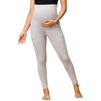 The Mom Store Comfy Maternity Leggings | Comfortable | Soft | Pre And Post Pregnancy | Color - Grey | Size - 2Xl