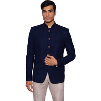 Wintage Men's Tweed Casual And Festive Blazer Coat Jacket : Navy Blue,Medium