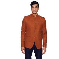 Wintage Men's Tweed Casual And Festive Blazer Coat Jacket : Brick,Large