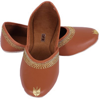 Dfr Women Juti | Mojari Jutti For Women | Ethnic Punjabi Shoe Belle For Girls, Color - Brown, Uk Size - 8