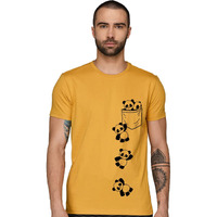 Adro Men's Graphic Printed T-Shirt (Rnr-M-Poc-Mu_Mustard_L)