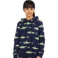 Real Basics Girl's Cotton Hooded Neck Sweatshirts (Rb-Ghood-P1-56-Sharkhoodie003_Multicolor_5 Years-6 Years)