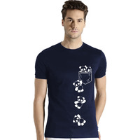 Adro Men's Graphic Printed T-Shirt (Rnr-M-Poc-Nb_Navy_L)
