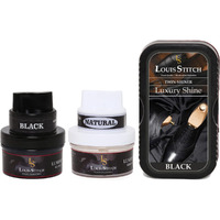 Louis Stitch Shoe Twin Shiner Shoe Cream Neutral And Black With Applicator For Leather Items (Color_Natural And Black) (Accessory)