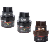 Louis Stitch Black And Brown Shoe Cream With Applicator For Leather Items (Color_Black Brown_Pack Of 3) (Accessory)