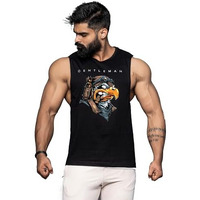 Juari Be A Gentleman Black Printed Regular Fit Vest For Men (Black, X-Large)