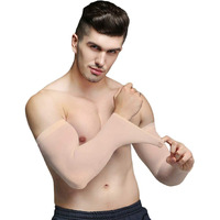 Mark Ample New Arm Sleeves Sun Burn Skin Tan Protection Spf Proof | Arm Sleeves For Driving, Cycling, Tennis, Cricket, Football, Golf, Outdoor, Gym, Riding (Skin)