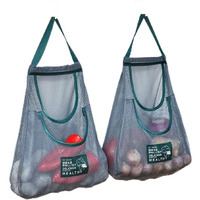 Kunya Reusable Mesh Bags For Fruit And Vegetable Hanging Storage, Kitchen Storage, Washable & Foldable Net Bags Pack Of 2