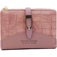 Valerie Small Women's Crocodile Print Wallet Pu Leather Multi Fold Wallets Credit Card Holder Coin Purse Zipper Small Clutch Secure Card Case/Gift Wallet For Women And Girls (Purple)