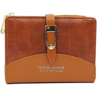 Valerie Small Women's Crocodile Print Wallet Pu Leather Multi Fold Wallets Credit Card Holder Coin Purse Zipper Small Clutch Secure Card Case/Gift Wallet For Women And Girls (Brown)
