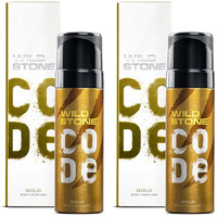 Wild Stone Code Gold Body Perfume Spray For Men With Strong Masculine Aroma For Special Occasion, Pack Of 2 (120Ml Each)