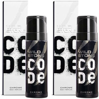 Wild Stone Code Chrome Body Perfume Combo, Scented Spray For Men, 150Ml Each (Pack Of 2)