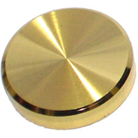Riseom Round Mirror Cap/Screws Cap Cover/Nails Decorative/Mirror Nail Decorative Cover Made Of Brass(Pack Of 4, 25Mm-Goldyellow)