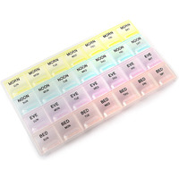 Zollyss Pill Medicine Organizer Reminder Storage Box For 28 Days Or 4 Weeks, Pack Of 1