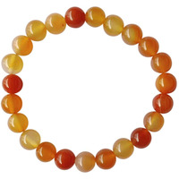 Rocksmins Carnelian Bracelet Natural Original Crystal Real Stone Reiki Crystal Healing Love Positive Energy Attraction Stylish For Men Women Boy Girl Unisex 8Mm Beads Stretchable