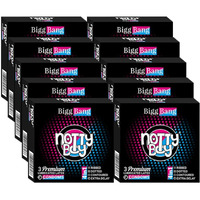 Notty Boy Biggbang 4-In-1 Delay Ribbed Dotted Contoured Extra Time Condom For Men - 30 Count | 4In1 Multi Textured, Natural And Comfort Feel | Ribs And Dots
