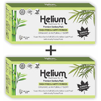 Helium Biodegradable Bamboo Premium Sanitary Pads - (Pack Of 2*20 = 40 Pads - Xxl-320Mm),Pure Cottene,100% Rash-Free-Periods,Full-Day&Full-Night,High Absorbent, Heavy Flow, High Absorbent, Extra Long