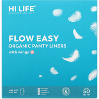 Hi Life Organic Panty Liners | Daily Liners Super-Soft And Unique With Wings For Protection Against Leakage, Rashes & Discharge, Designed For Daily Use | Panty Liners | Cotton Panty Liners With Wings | Cotton Panty Liners | Soft Panty Liners | Regular Panty Liners | Panty Liners For Women  Pack Of 50