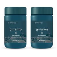Zeroharm Gut Army Probiotics Supplement For Men & Women -100 Billion Cfu & 25 Strains | Gut Health Capsule For Gut Cleanser, Digestion, Acidity Relief, Gastric Medicine, Ibs Symptoms -120 Vegan Tablet