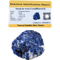 Crystal Heaven Certified Sodalite Crystal Healing Rough Stone, Natural Raw Crystals For Manifestation, Meditation And Reiki Healing (2 Pieces)