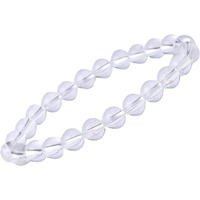 Golden Quartz - The Crystal Hub Clear Quartz Bracelet For Woman & Men, Certified Natural Healing Crystal Enhances Clearity, Focus & Used In Meditation, Beads Size 8Mm