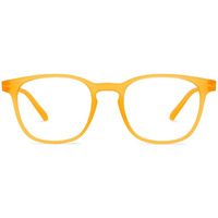 Hustlr Zero Power Bluecut & Antiglare Computer Eyeglasses | Amber Full Rim Square | As Seen On Shark Tank | Peyush Bansal Glasses | For Men & Women | Medium | Lb E14058-W
