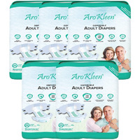 Arokleen (Isi Certified) Adult Diapers Tape Style | Unisex, High Absorbency, Leak Proof, Overnight Protection, Odour Lock, Anti-Bacterial Absorbent Core (Large, 50, Count)