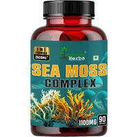 Humming Herbs Sea Moss Complex 90 Capsules - With Irish Sea Moss Powder, Bladderwrack, Burdock Root Extract | Sourced From European Sea's | Bio Available Minerals For Thyroid, Skin And Joint Support